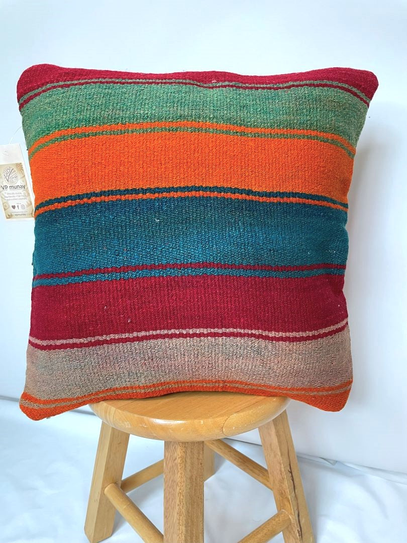 2 Throw Pillowcases, Aguayo's Cushion Covers, Multicolor, Bolivia