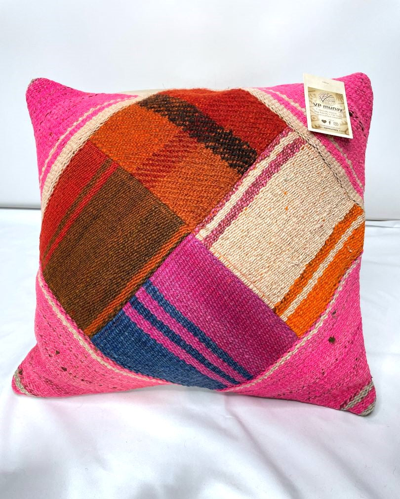 Throw Pillowcase, Aguayo's Cushion Cover, Multicolor, Bolivia/Peru/135