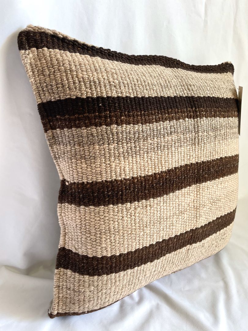 2 Throw Pillowcase, Aguayo's pillowcase, Natural and Black, Bolivia/Peru