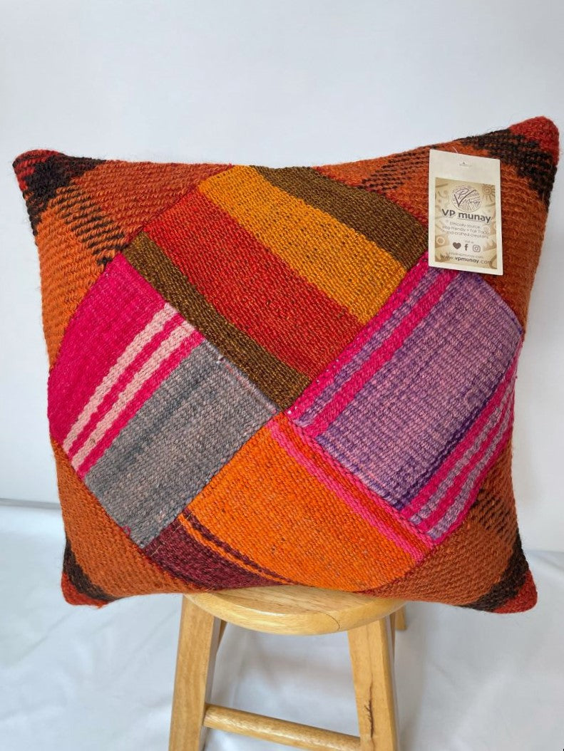 Throw Pillowcase, Aguayo's Cushion Cover, Multicolor, Bolivia/Peru/132