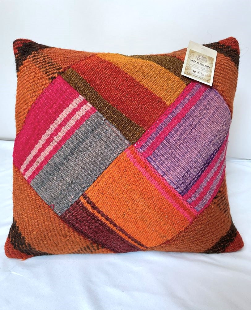 Throw Pillowcase, Aguayo's Cushion Cover, Multicolor, Bolivia/Peru/132