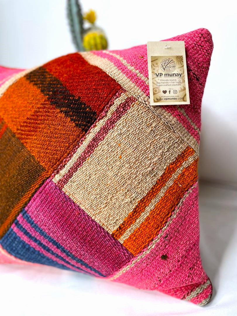 Throw Pillowcase, Aguayo's Cushion Cover, Multicolor, Bolivia/Peru/135