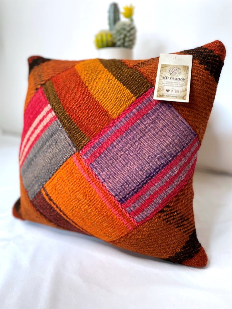 Throw Pillowcase, Aguayo's Cushion Cover, Multicolor, Bolivia/Peru/132