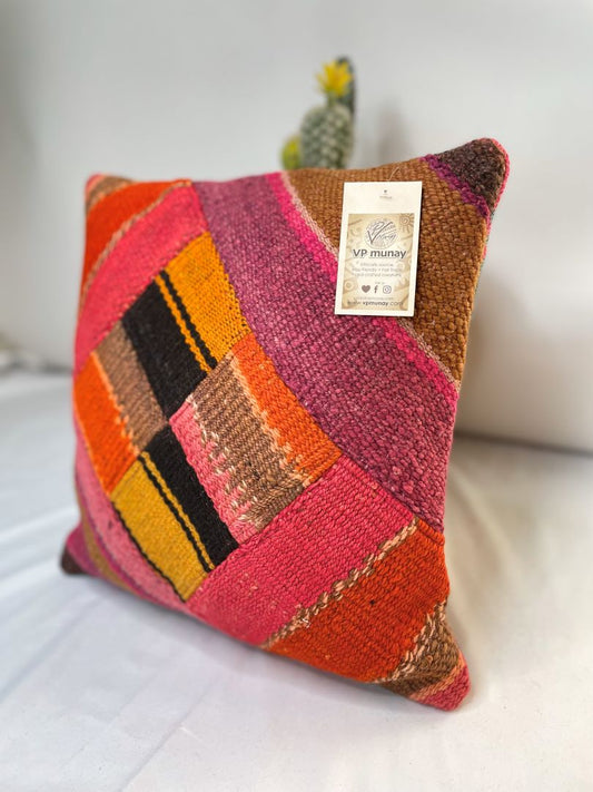 2 Throw Pillowcase, Aguayo's pillowcases, Multicolor, Bolivia/Peru