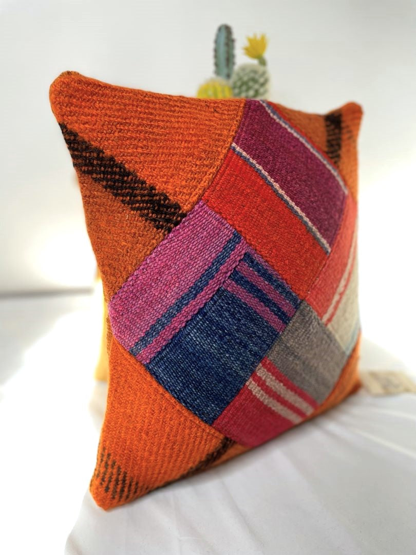 2 Throw Pillowcases, Aguayo's Cushion Covers, Multicolor, Bolivia/