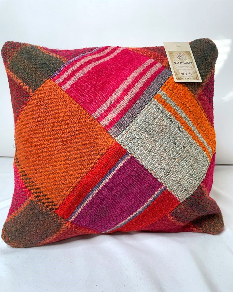 2 Throw Pillowcases, Aguayo's Cushion Covers, Multicolor, Bolivia