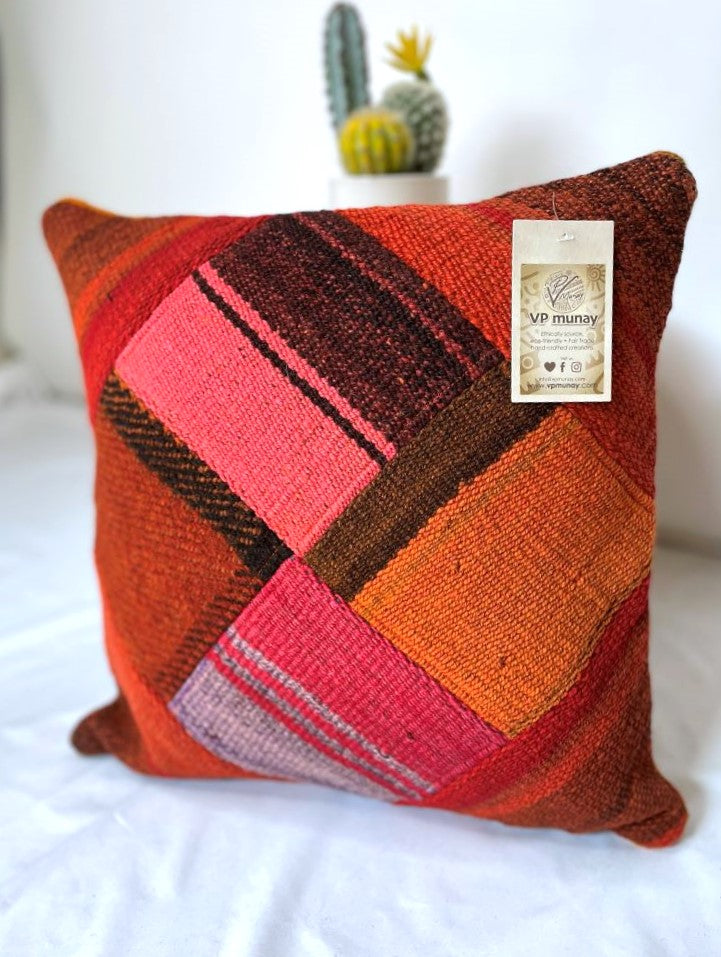 Throw Pillowcase, Aguayo's Cushion Cover, Multicolor, Bolivia/Peru/133