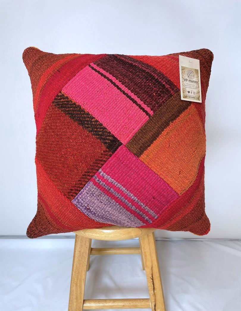 Throw Pillowcase, Aguayo's Cushion Cover, Multicolor, Bolivia/Peru/133