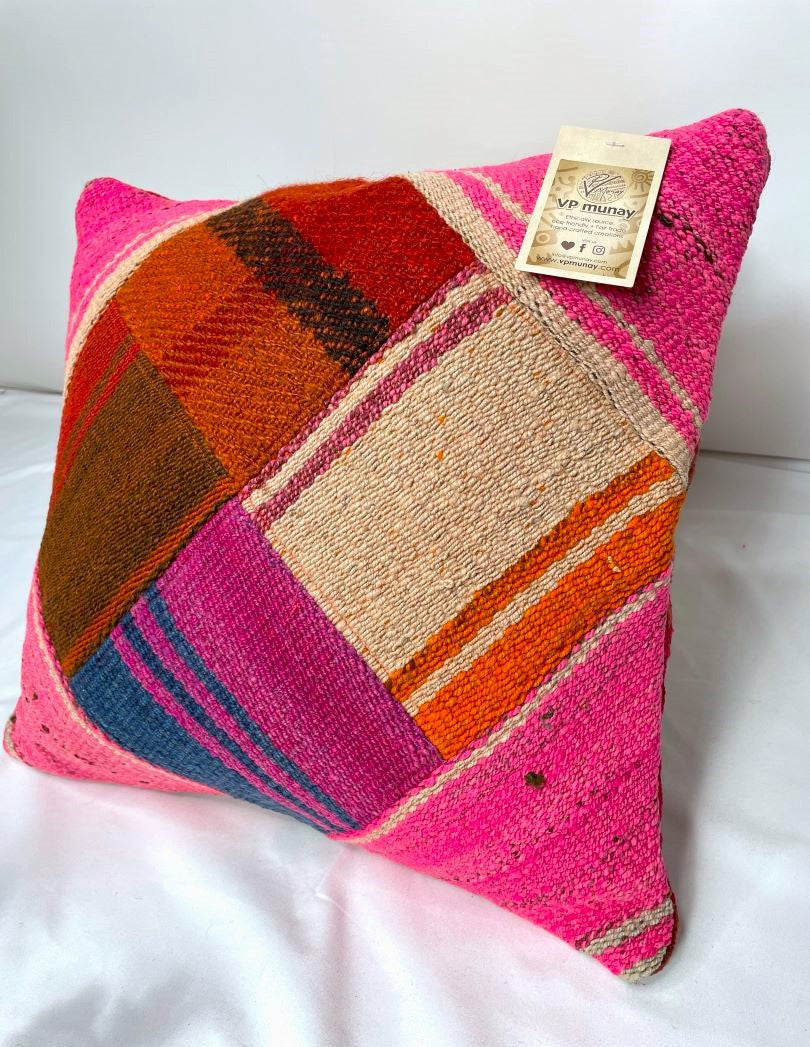 Throw Pillowcase, Aguayo's Cushion Cover, Multicolor, Bolivia/Peru/135