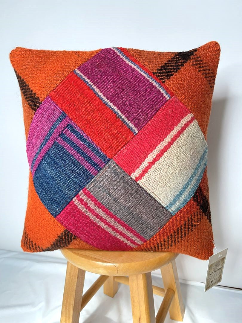 2 Throw Pillowcases, Aguayo's Cushion Covers, Multicolor, Bolivia/