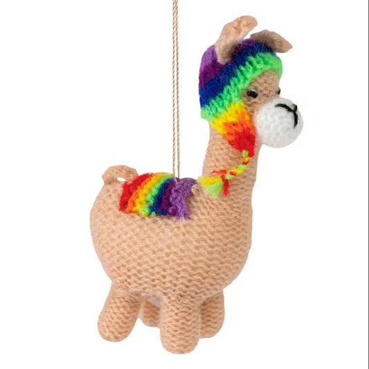 Llama Crocheted Ornament, Peru