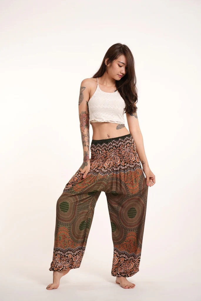 Unisex Harem Pants, Geometric Mandalas, Thailand