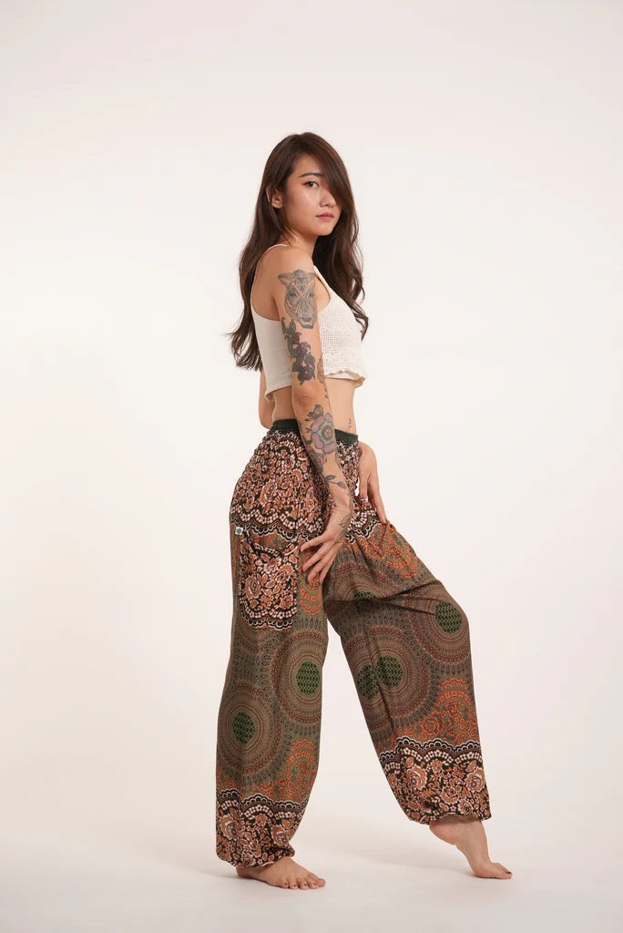 Unisex Harem Pants, Geometric Mandalas, Thailand