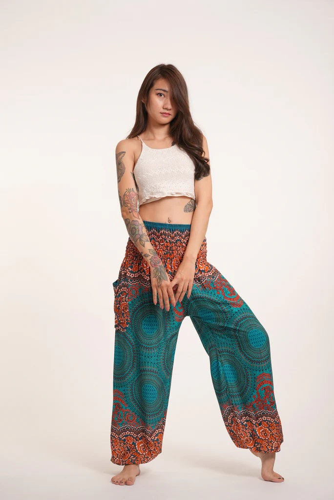 Unisex Harem Pants, Geometric Mandalas, Thailand