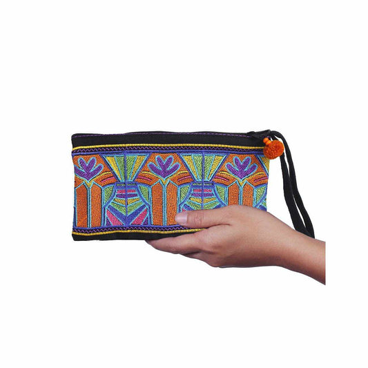 Deco Roll Embroidered Wristlet, Thailand