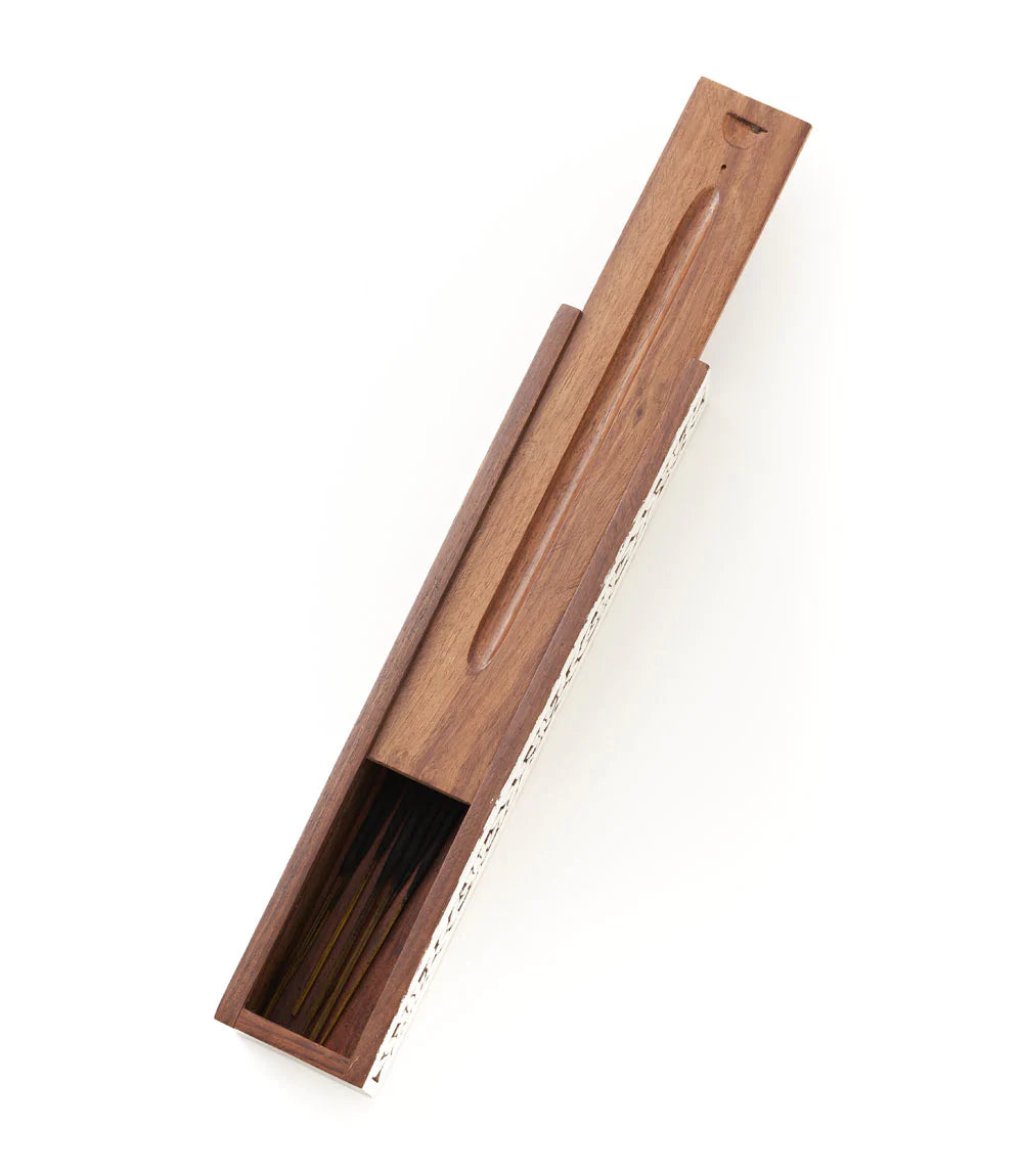 Incense Holder with Box - Sheesham Indian Rosewood, INDIA