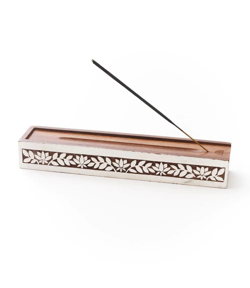 Incense Holder with Box - Sheesham Indian Rosewood, INDIA