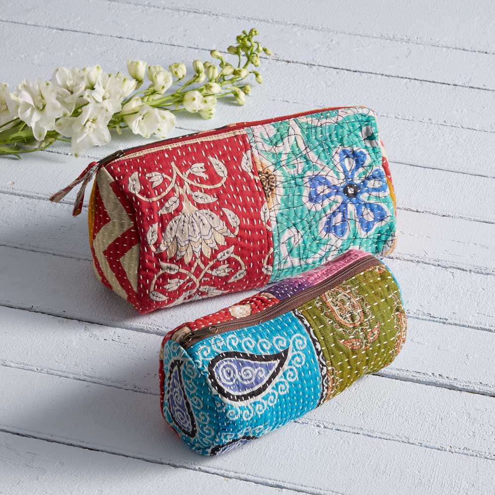 Kantha Makeup Bag, India