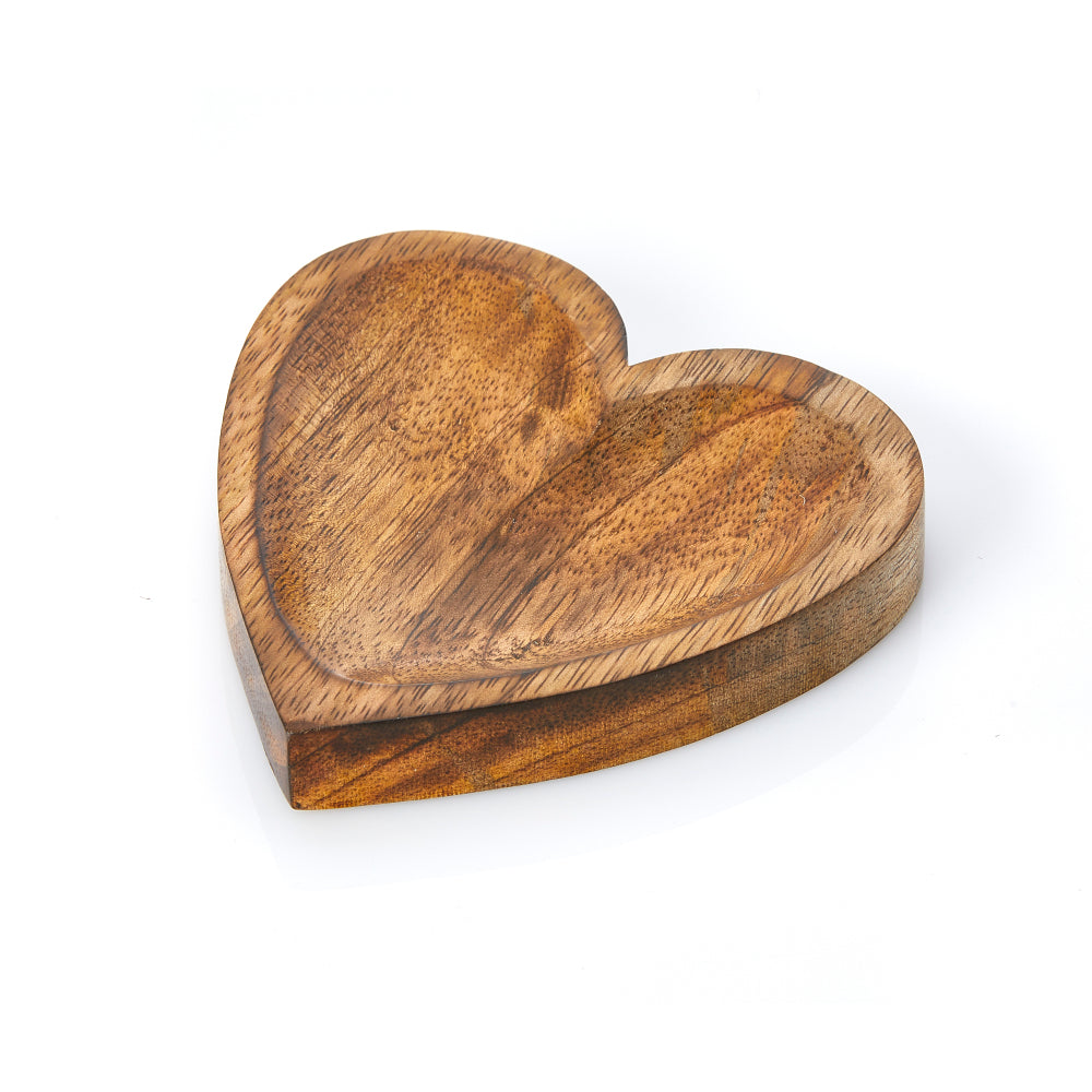 Carved Heart Trinket Dish, India