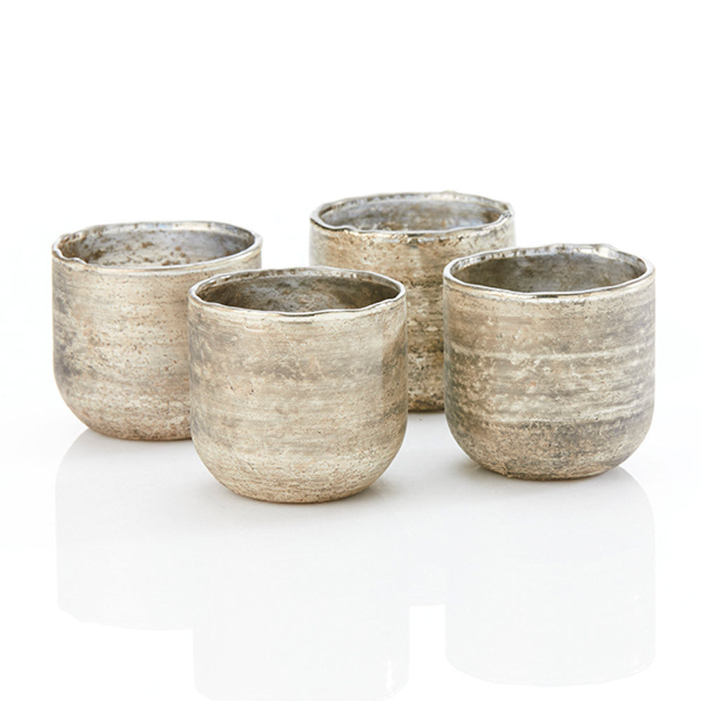 Rustic Candle Holders - Set of 4, India