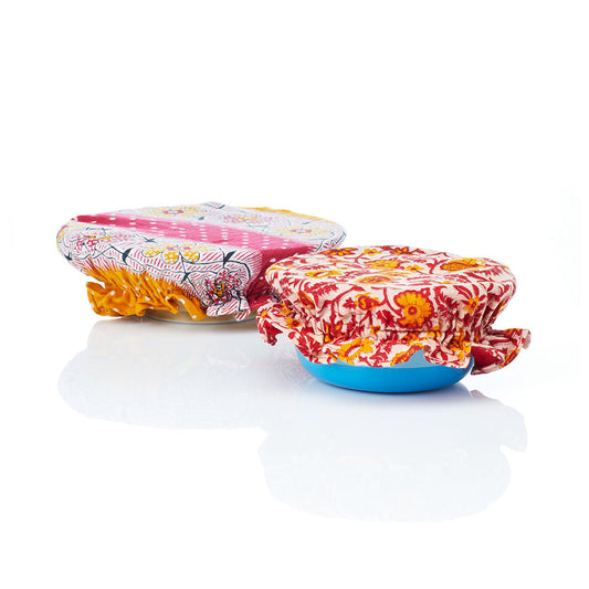 Reusable Sari Bowl Covers - Set of 2, India