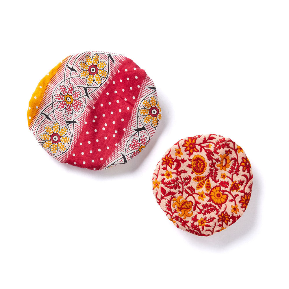 Reusable Sari Bowl Covers - Set of 2, India