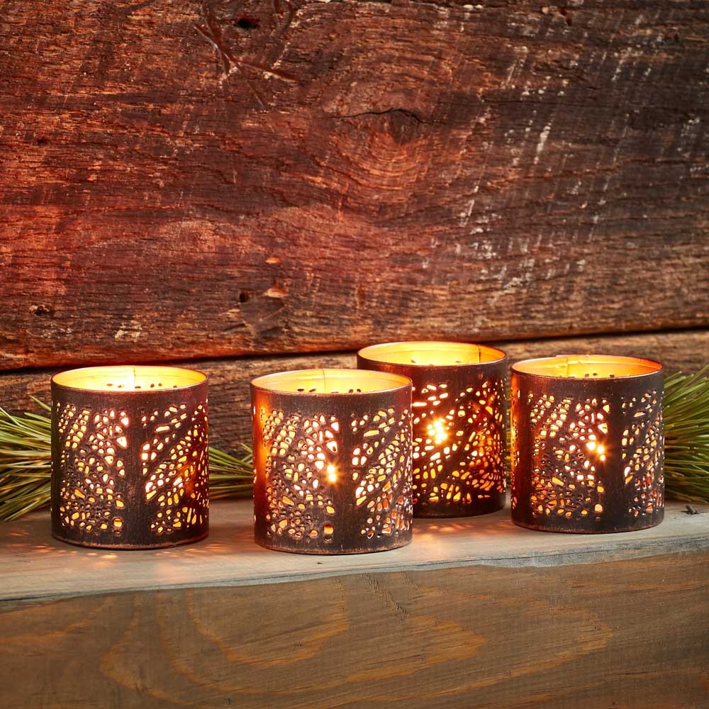 River Birch Tea Lights - Set of 4, India