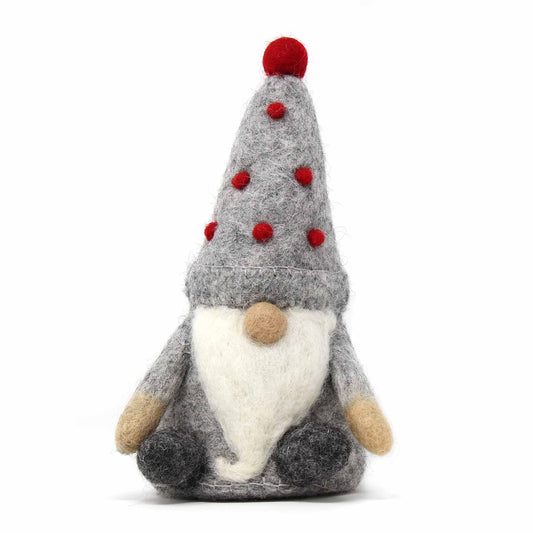 Handcrafted Felt Winkle Gnome Decor, Nepal