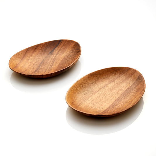 Acacia Wood Oblong Plates - Set of 2, Philippines