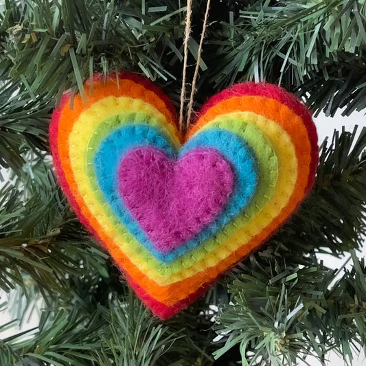 Love Burst Handmade Felt Ornament, Nepal