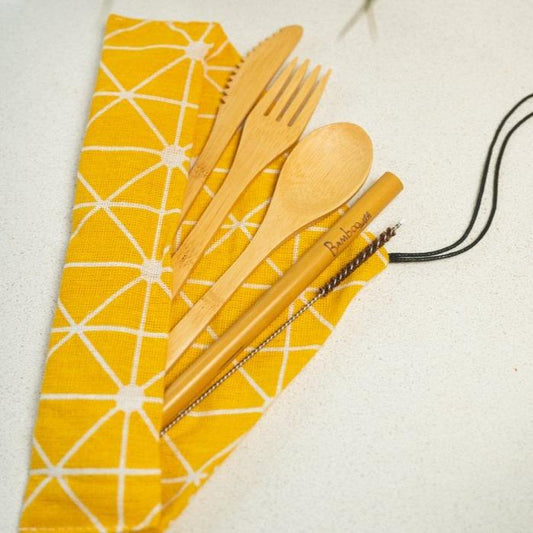 Organic Bamboo Travel Cutlery Set