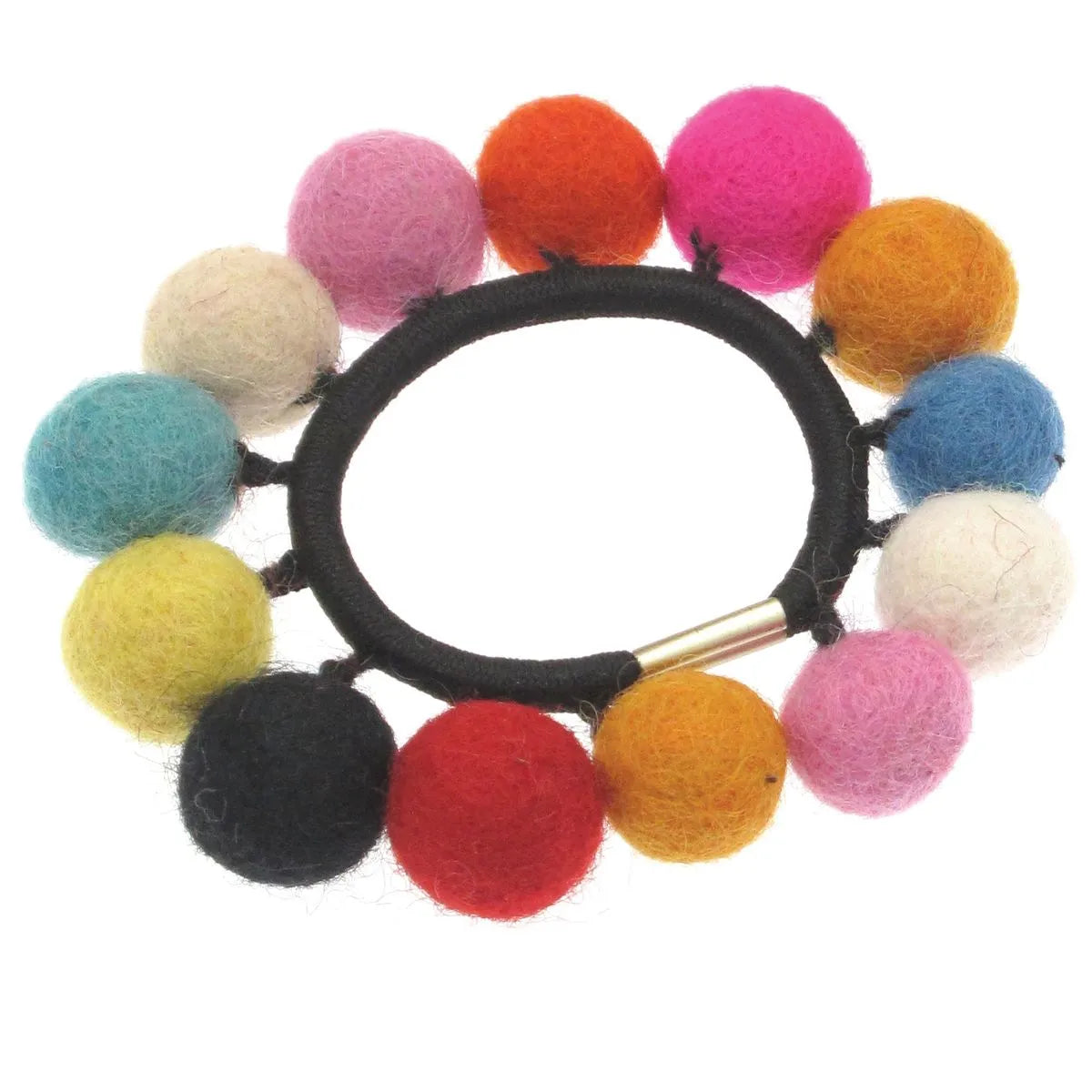 Felt 14 Ball Hair Band / Bobble, Nepal