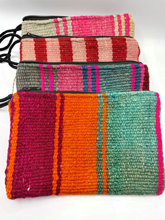 Aguayo Clutch, Orange/Pink/Red Hand woven Accessories Bag, Bolivia