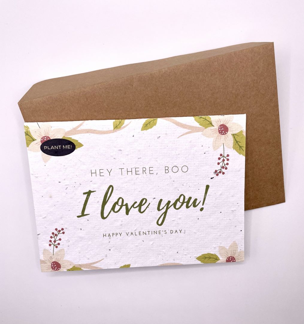 Hey There Boo I Love You Plantable Valentines Day Card, Canada