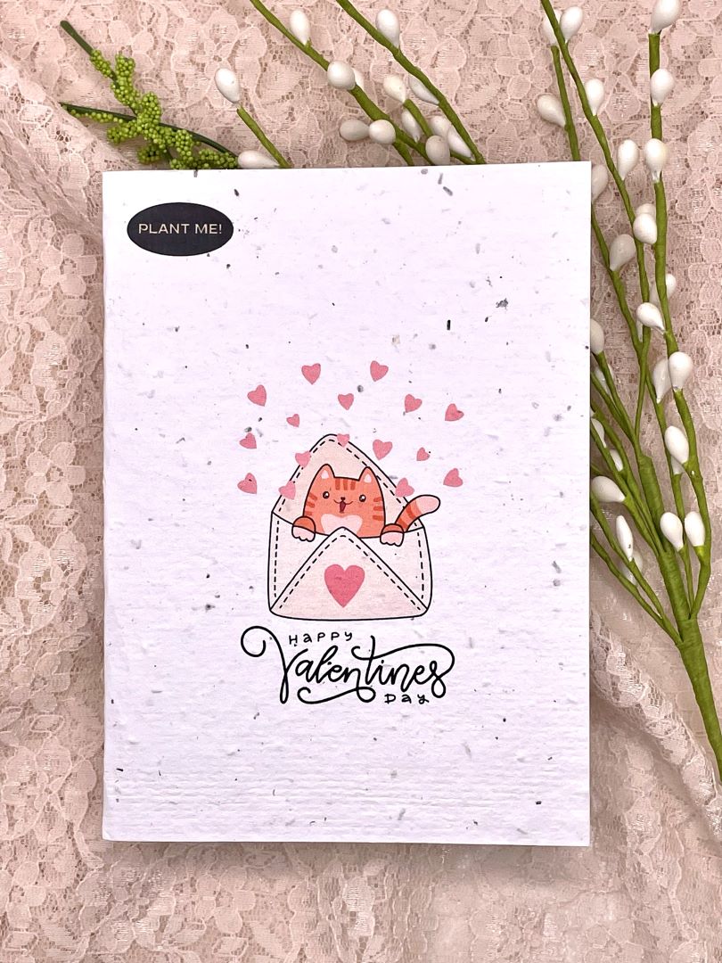 Cat In Envelope Plantable Valentines Day Card, Canada