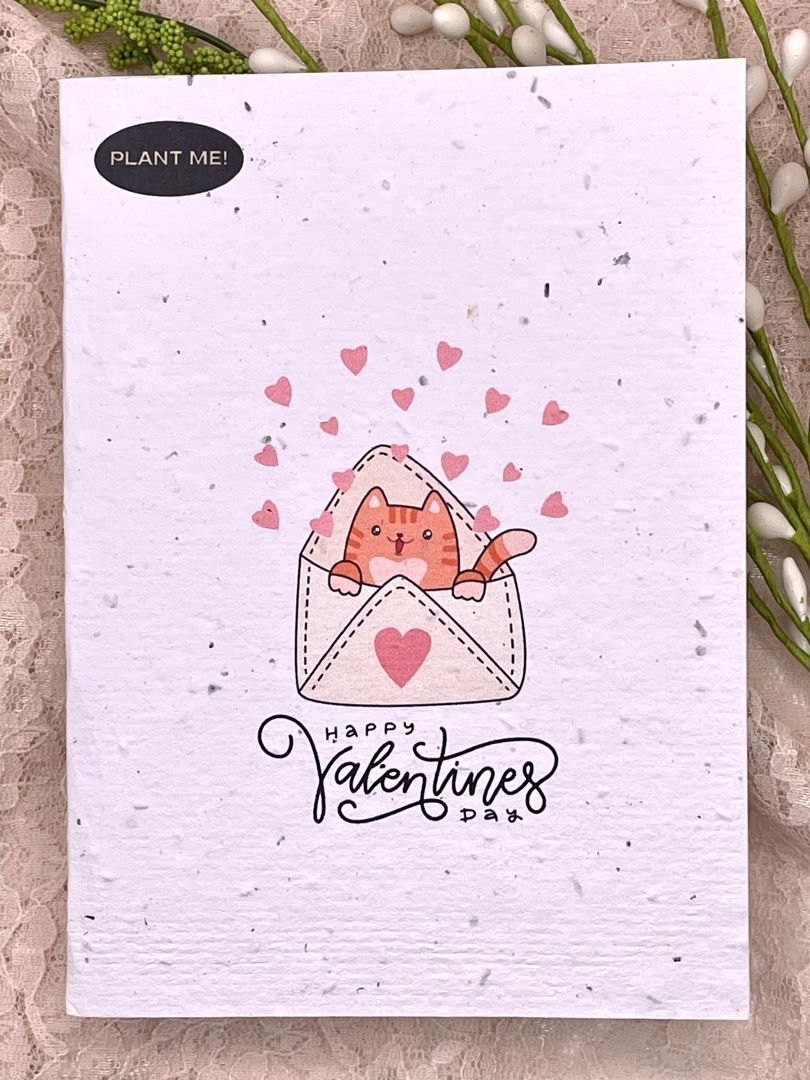 Cat In Envelope Plantable Valentines Day Card, Canada