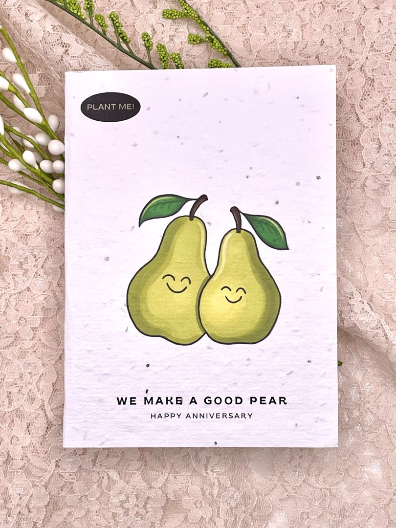 We Make a Good Pear Anniversary Greeting Card, Canada