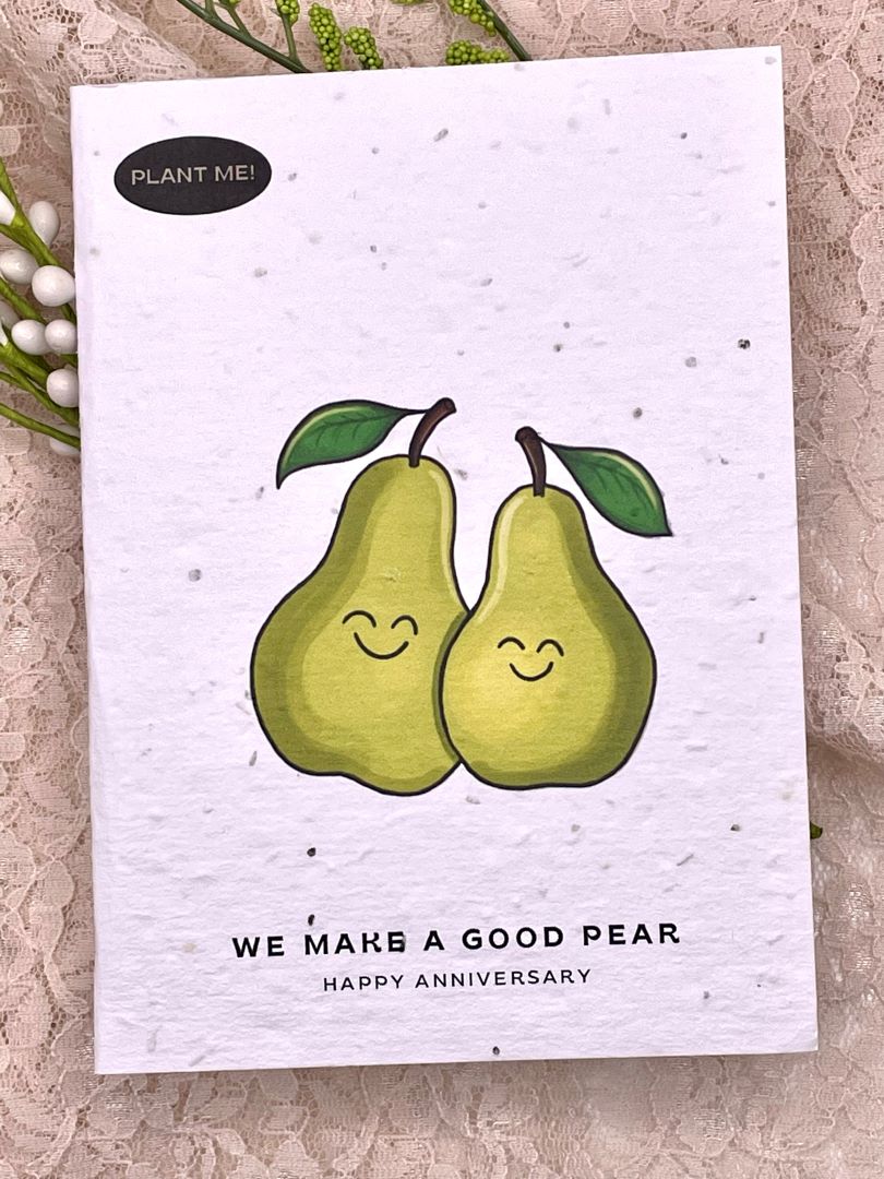 We Make a Good Pear Anniversary Greeting Card, Canada