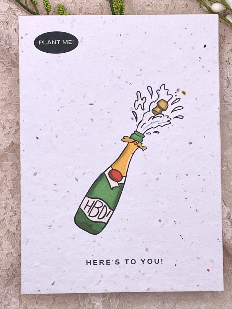 Popping Birthday Bottles Plantable Greeting Card, Canada