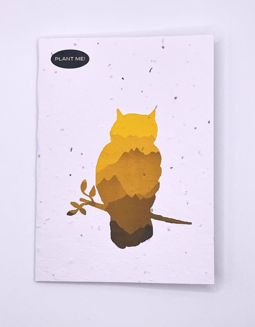 Sunset Owl Plantable Greeting Card, Canada