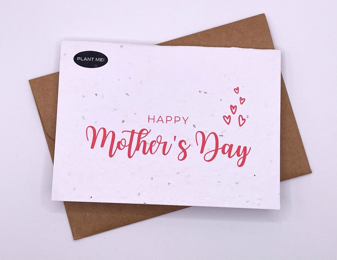 Happy Mothers Day With Hearts Plantable Greeting Card, Canada