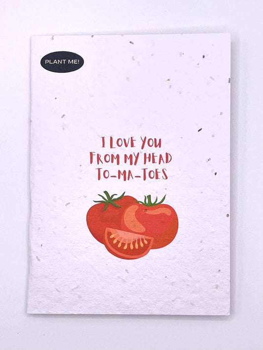 I Love You From My Head To Ma Toes Plantable Valentines Day Card, Canada