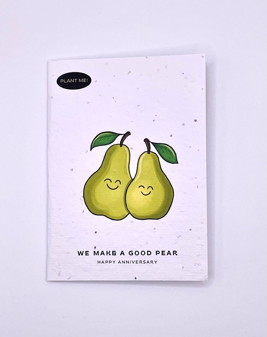 We Make a Good Pear Anniversary Greeting Card, Canada