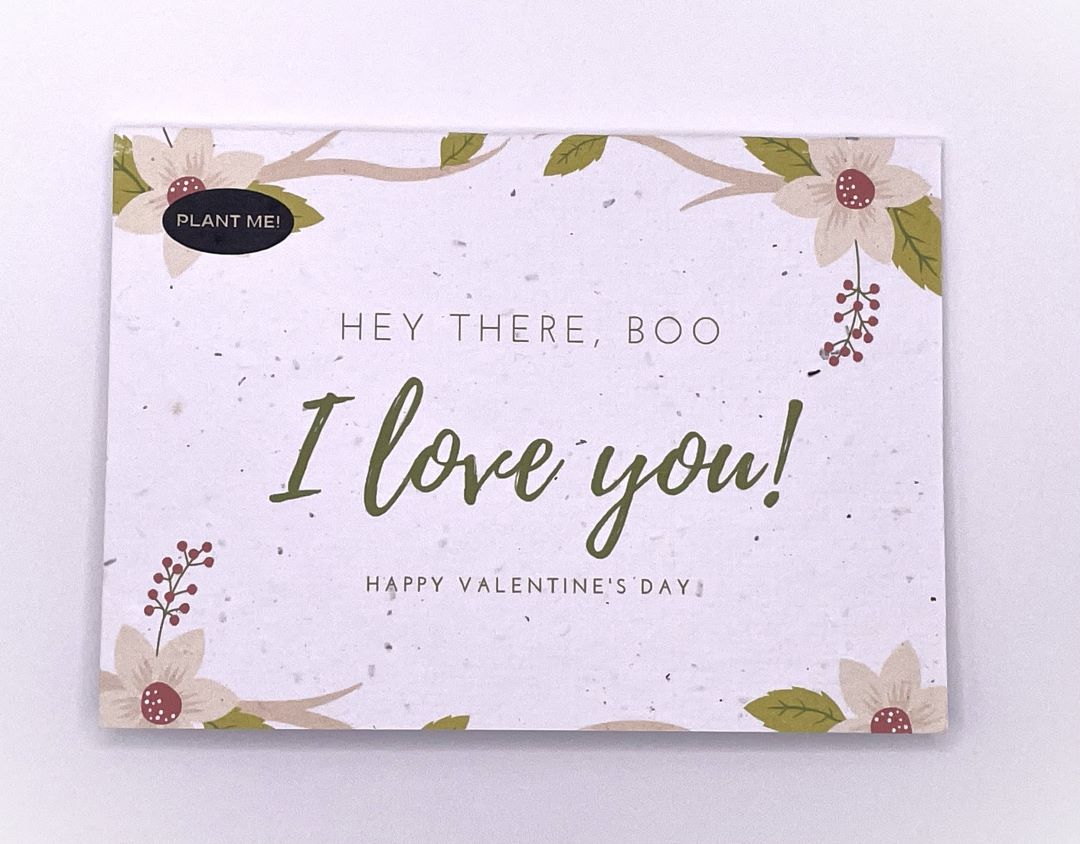 Hey There Boo I Love You Plantable Valentines Day Card, Canada