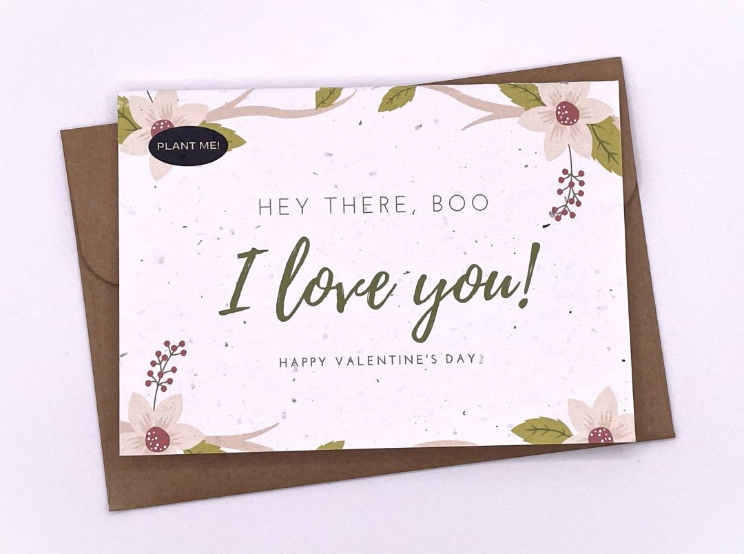 Hey There Boo I Love You Plantable Valentines Day Card, Canada