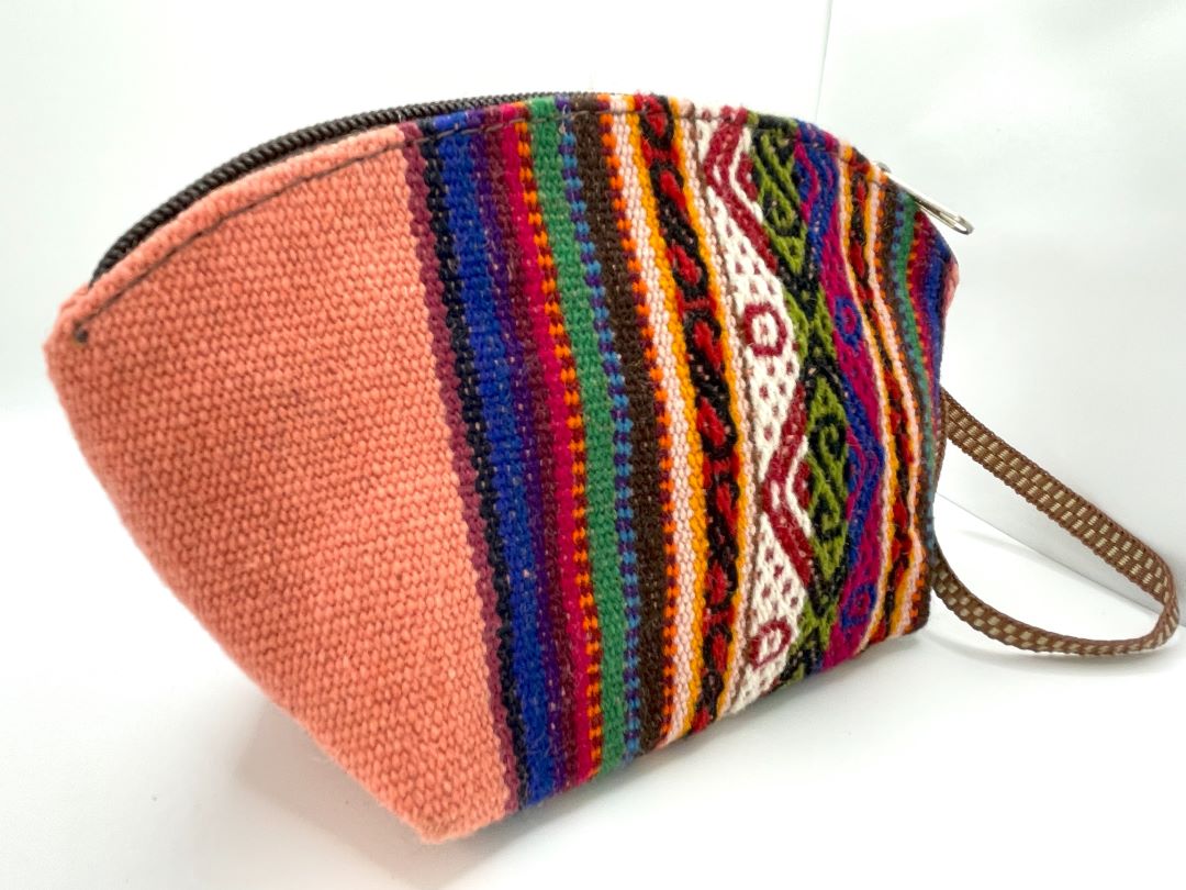 Triangle Wristlet Clutch, Salmon, Bolivia