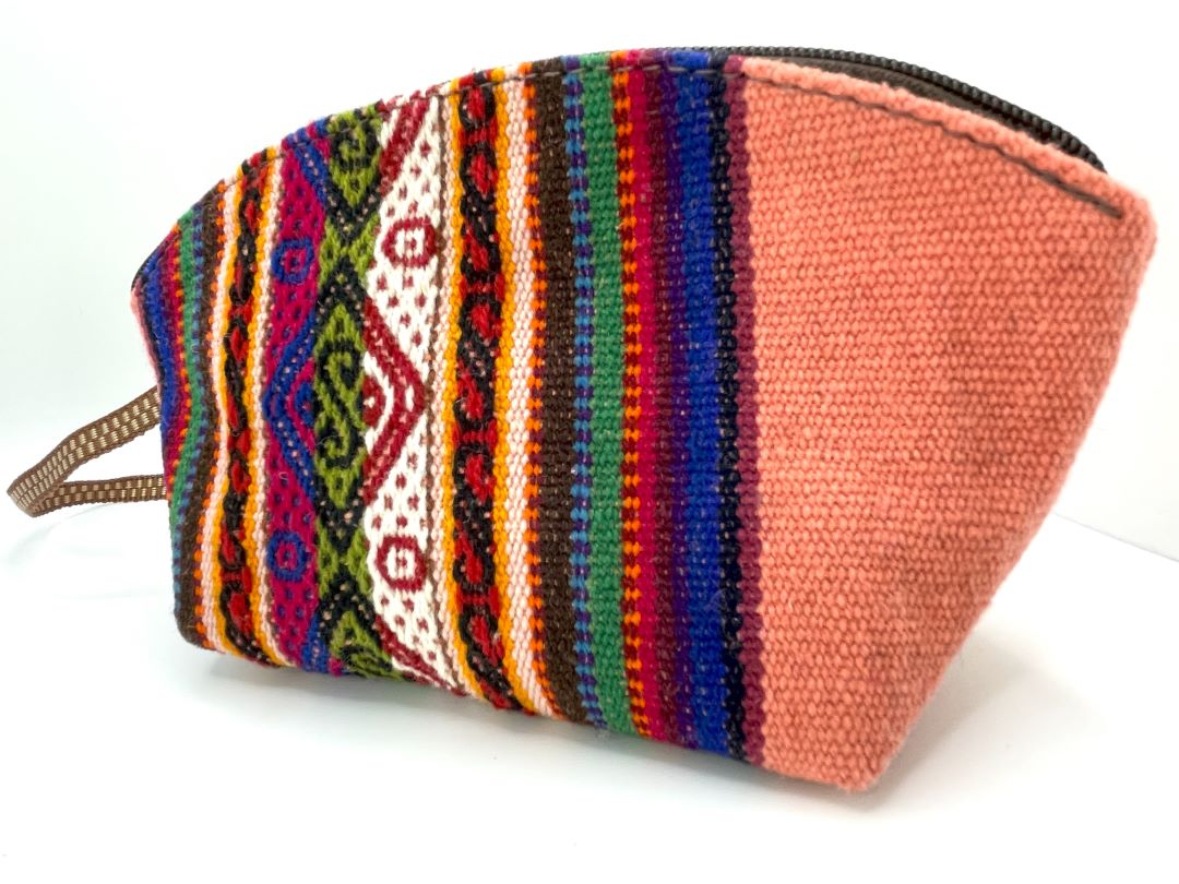 Triangle Wristlet Clutch, Salmon, Bolivia