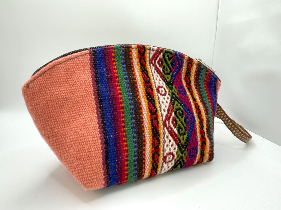 Triangle Wristlet Clutch, Salmon, Bolivia