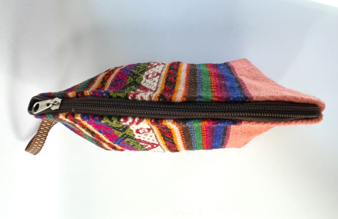 Triangle Wristlet Clutch, Salmon, Bolivia