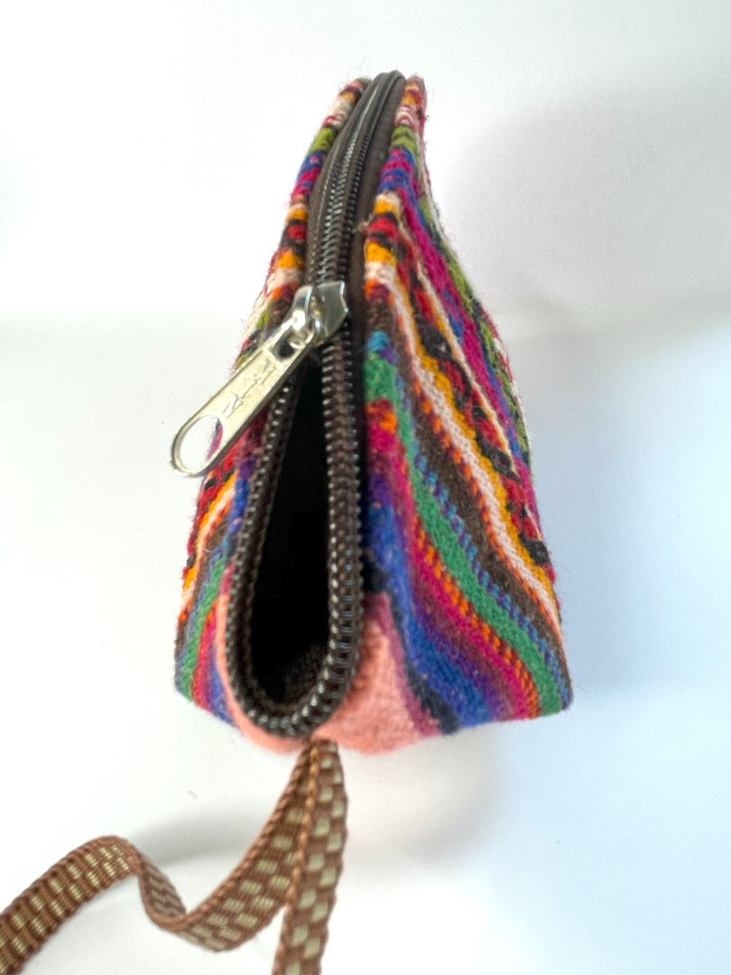 Triangle Wristlet Clutch, Salmon, Bolivia